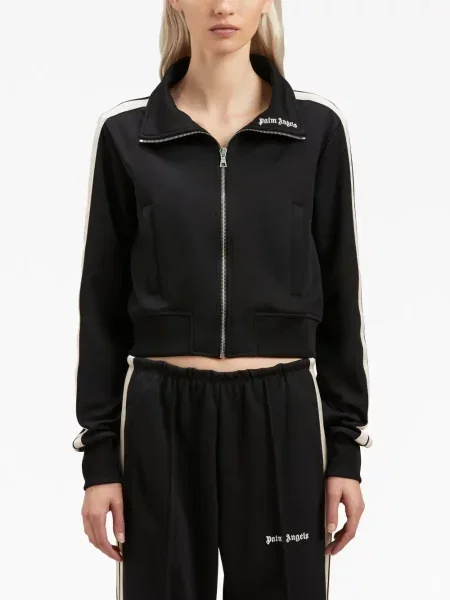 Dryžuotas striukė Palm Angels juoda