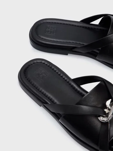 Кожаные шлепанцы Prpy черные