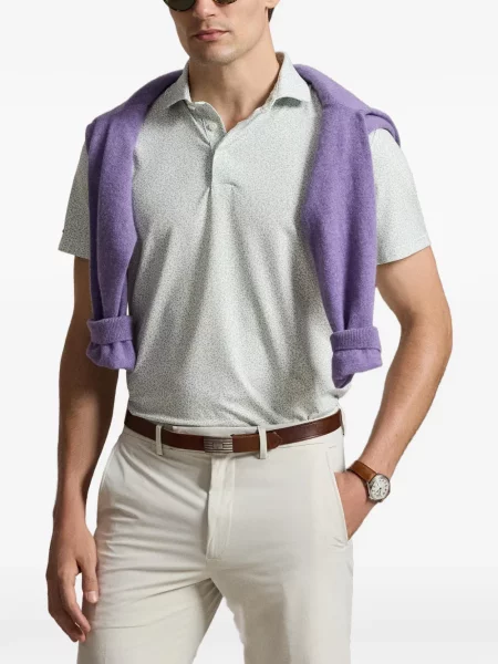 Поло тениска Rlx Ralph Lauren с принт зелено