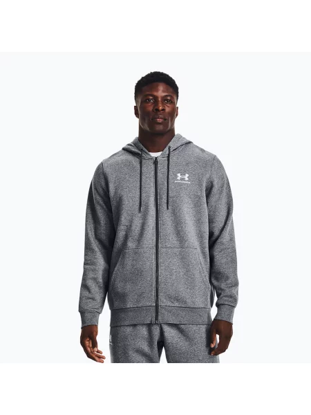 Кофта тренувальна Under Armour Essential Fleece Full Zip Hood сіра