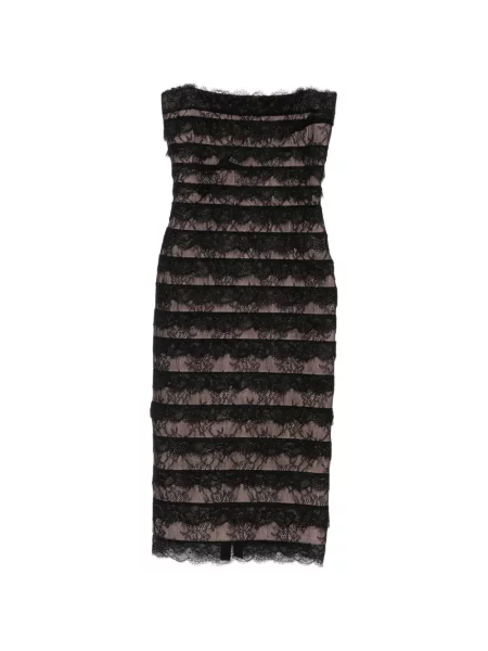 Rochie mini Hervé Léger din dantelă negru