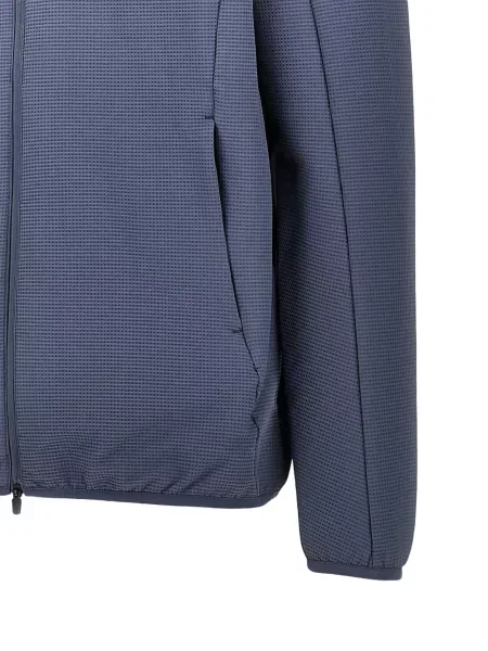 Суичър с цип Ea7 Emporio Armani с принт синьо