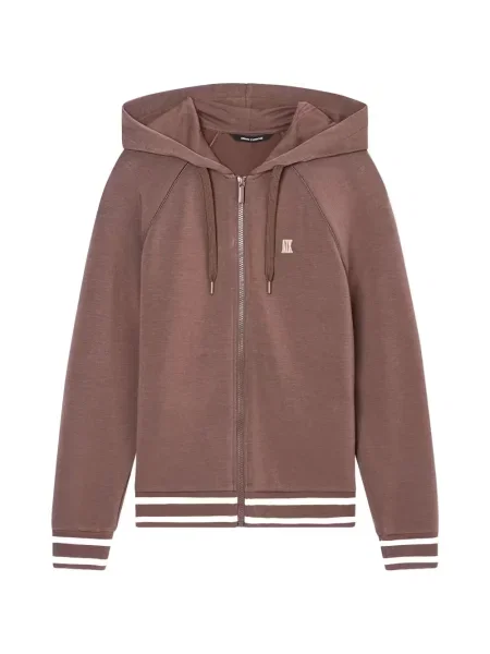Hanorac cu glugă Armani Exchange cu dungi maro