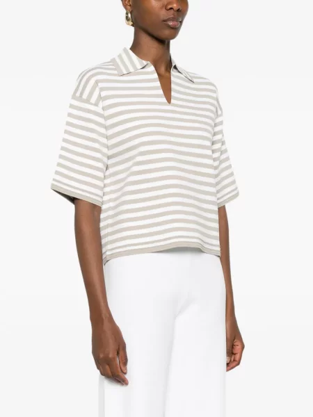 Csíkos v-nyakú póló Max Mara