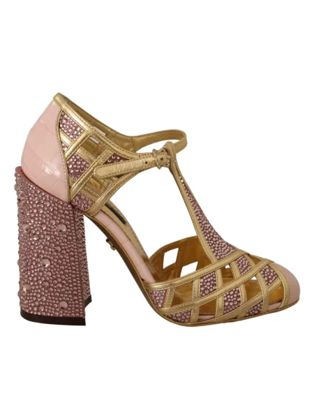Czółenka Dolce And Gabbana skórzana żółta
