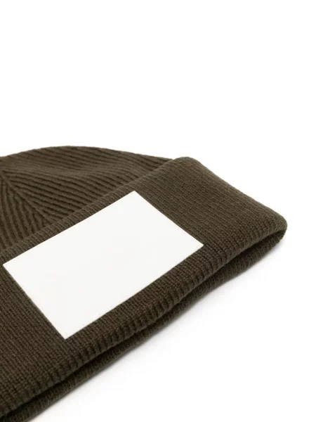 Pletený čepice Mm6 Maison Margiela zelený