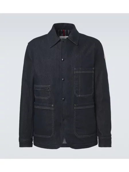 Geacă de blugi Moncler albastru