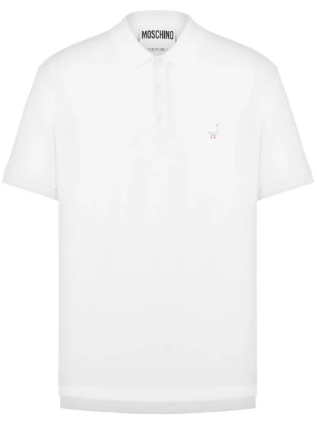 Polo Moschino alb