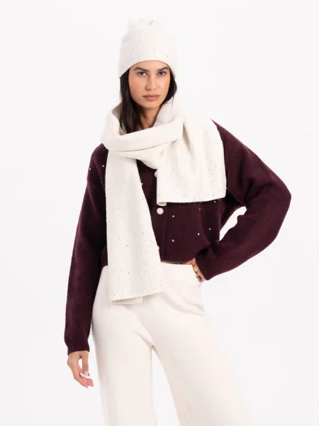 MYLAVIE by Sarah Harrison Fular murdar alb