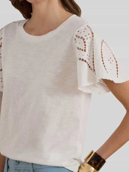 Męski t-shirt o kroju regular fit z czystej bawełny Lauren Ralph Lauren biała