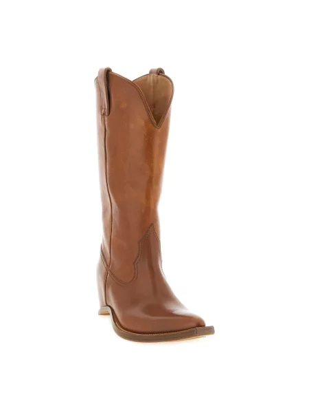 Botki Maison Margiela skórzane bez obcasa retro brązowe