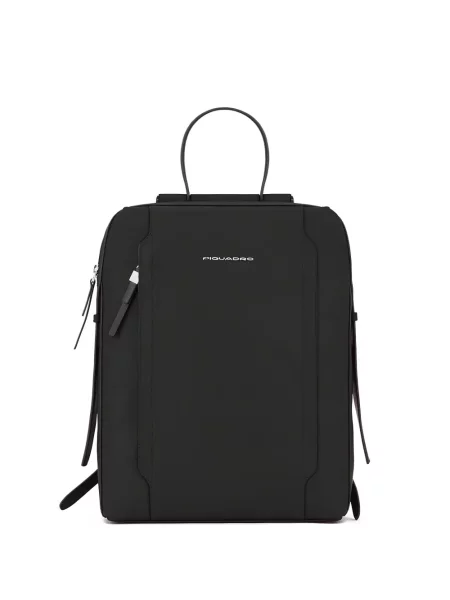 Rucsac de laptop Piquadro din piele negru