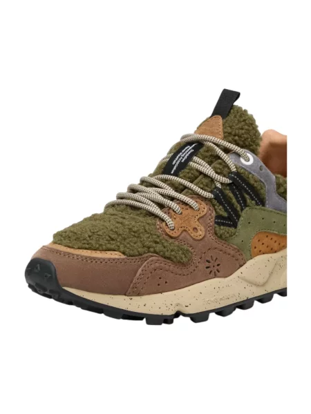 Sneakersy Flower Mountain zamszowe w kwiatki zielone