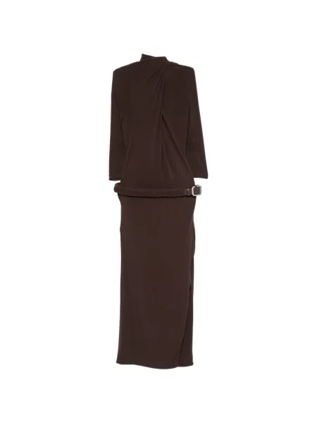 Cu centură rochie maxi The Attico maro
