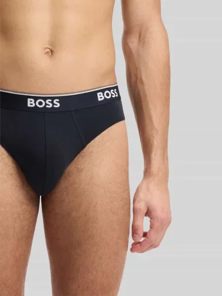 Figi z mieszanka bawełny w zestaw 3 szt. model BRIEF 3P POWER' Boss granatowy