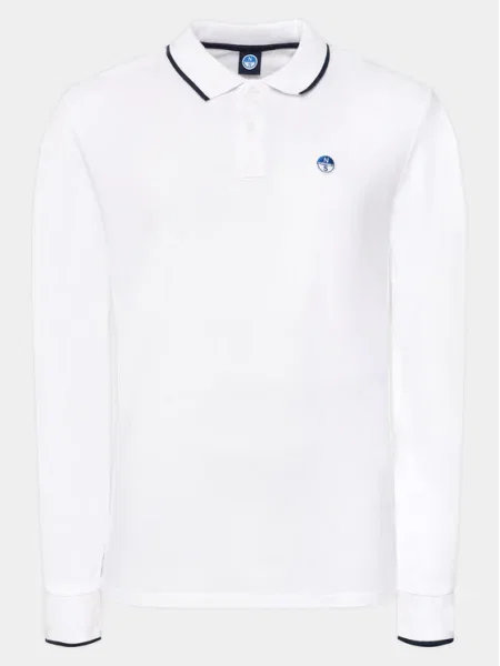 Поло тениска North Sails с дълъг ръкав бяло