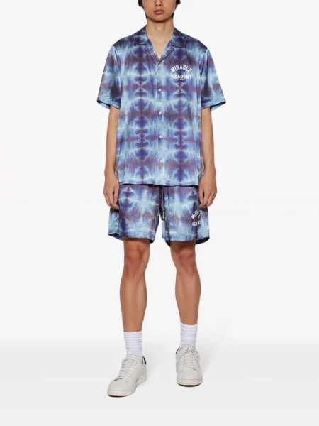 Tie-dye marškiniai Nahmias satino mėlyna