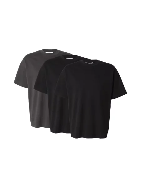 JACK & JONES Tricou JJEBARRON gri închis negru