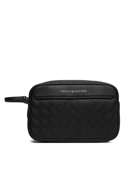 Kozmetická taštička Tommy Hilfiger Th Modern Monogram Washbag čierna