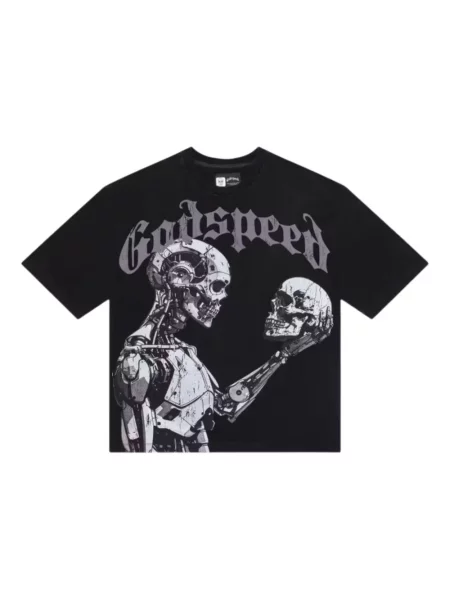Tricou Godspeed cu imagine negru