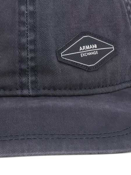 Șapcă Armani Exchange cu autograf albastru