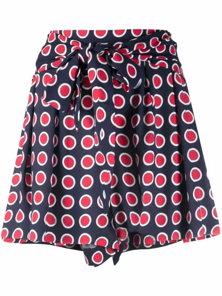 Pantaloni scurți Boutique Moschino cu imprimeu geometric albastru