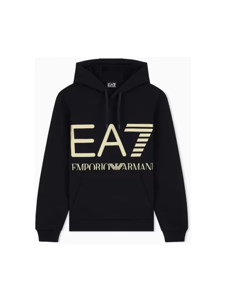Bluza z kapturem Emporio Armani Ea7 z kapturem z logo czarna