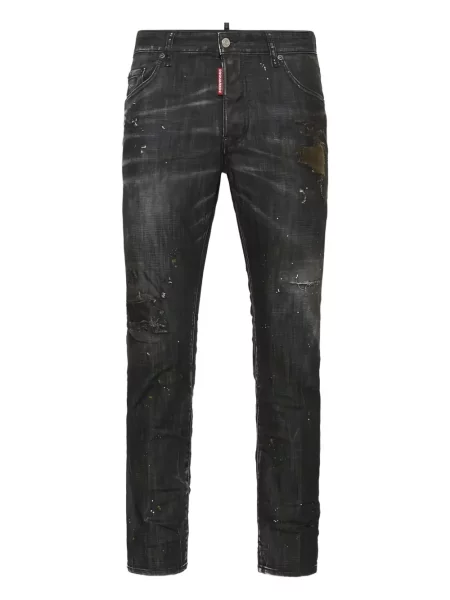 Blugi Dsquared2 zdrențuiți negru