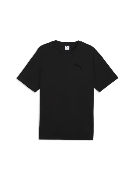 PUMA luźna koszulka Essentials Elevated z logo Cat Akcesoria S czarny