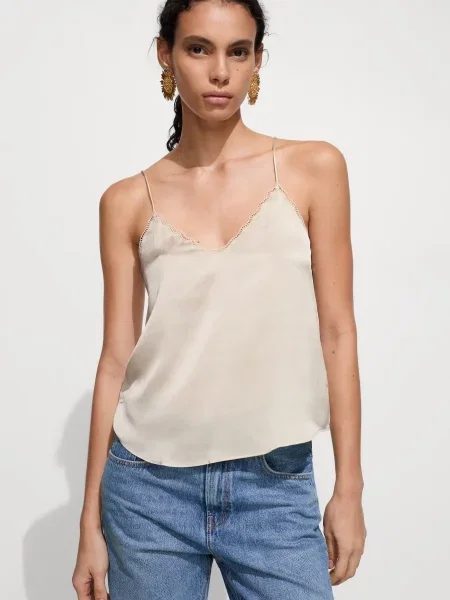 MANGO Rachy Майка Світло-рожевий рожева