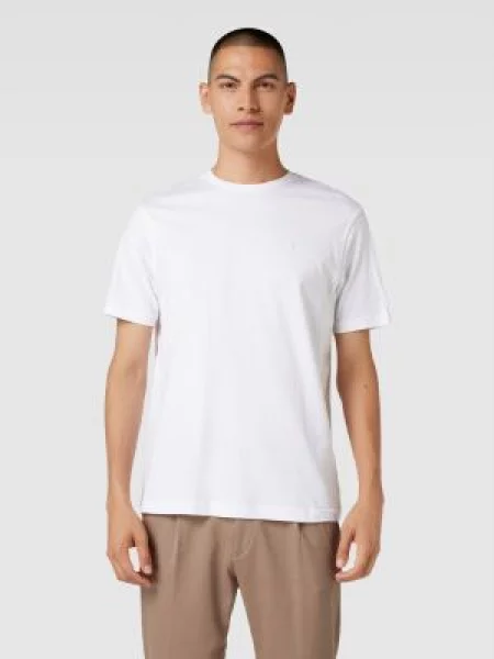 T-shirt z wyhaftowanym logo Hechter Paris biała