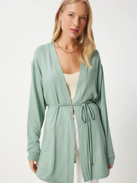 Happiness İstanbul Geacă tricotată mentă verde