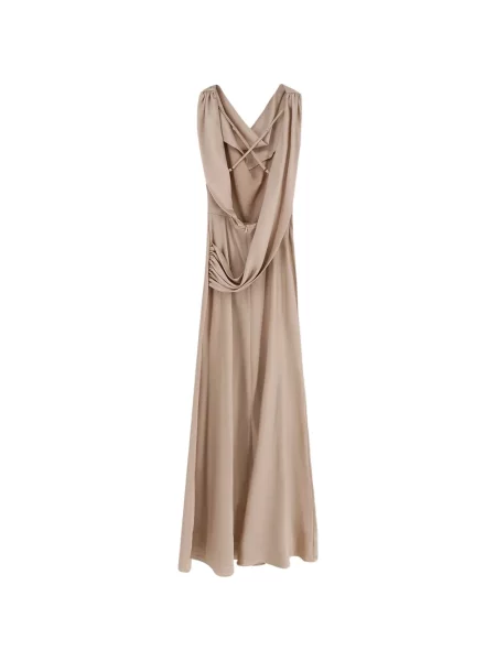 Rochie maxi Actualee din satin fără mâneci
