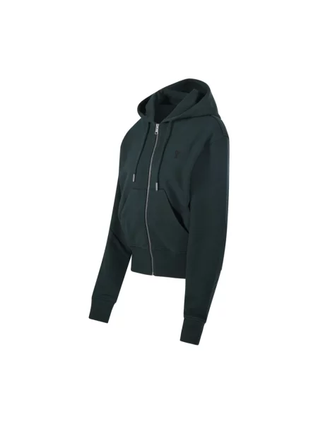 Bluza z kapturem Ami Paris zielona