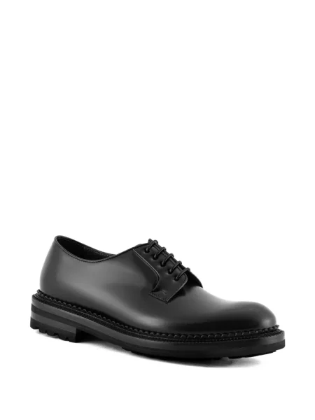 Pantofi derby Green George cu șireturi din piele negru