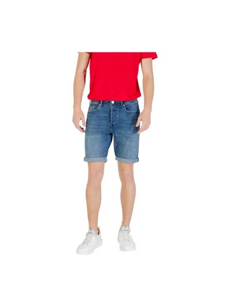 Szorty jeansowe Replay zwężane casual niebieskie