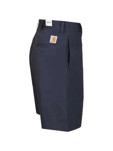 Šortai Carhartt Wip su autografu mėlyna