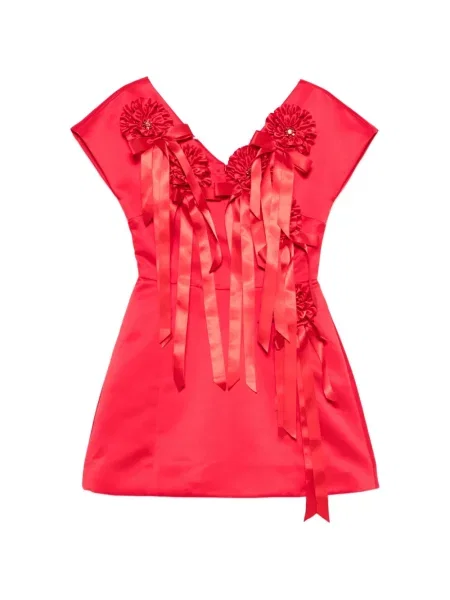 Rochie mini Simone Rocha cu volane roșu