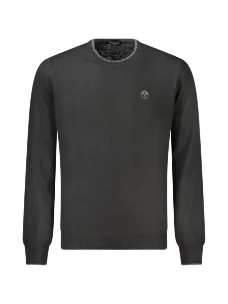 Pulover North Sails cu decolteu rotund cu autograf gri