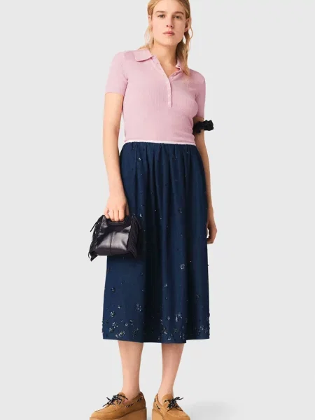 Джинсова спідниця Maje синя