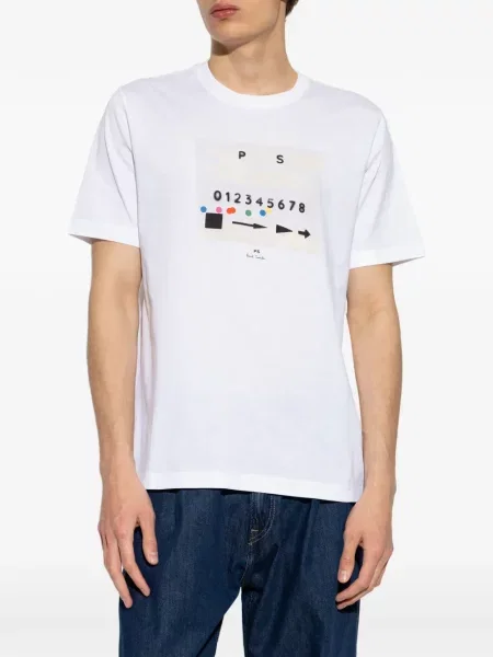 Tricou Ps Paul Smith cu imagine alb
