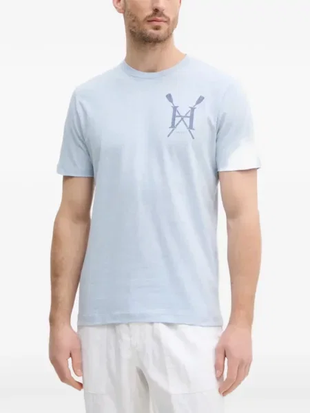 Tricou Hackett London cu imagine albastru