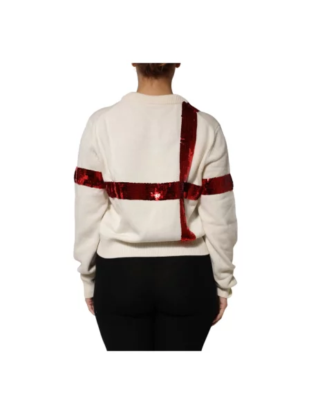 Sweter Dolce And Gabbana z kaszmiru biały