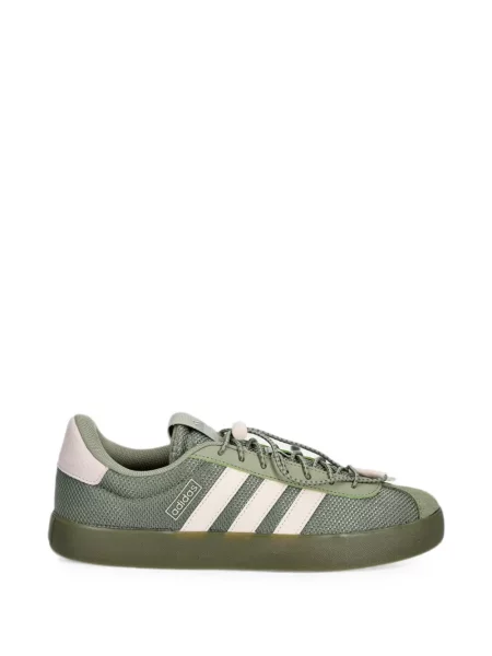 Pantaloni sport Adidas din piele de căprioară cu imagine cu model zebră verde