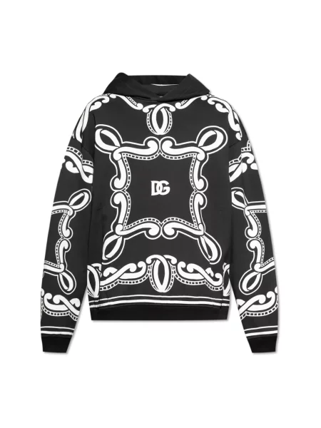 Bluza z kapturem Dolce And Gabbana z kapturem czarna