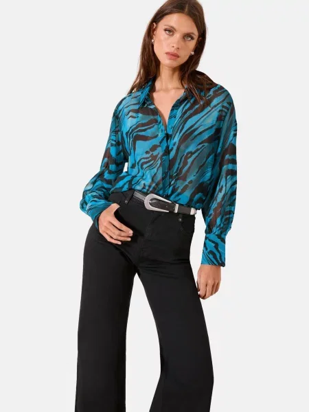 Lipsy Bluză albastru gențiană negru