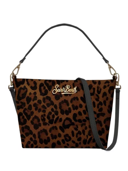 Raštuota shopper rankinė Mc2 Saint Barth leopardinė ruda