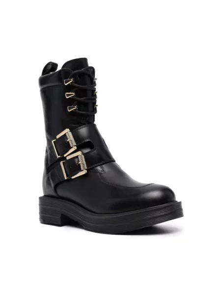 Botki Love Moschino skórzane czarne