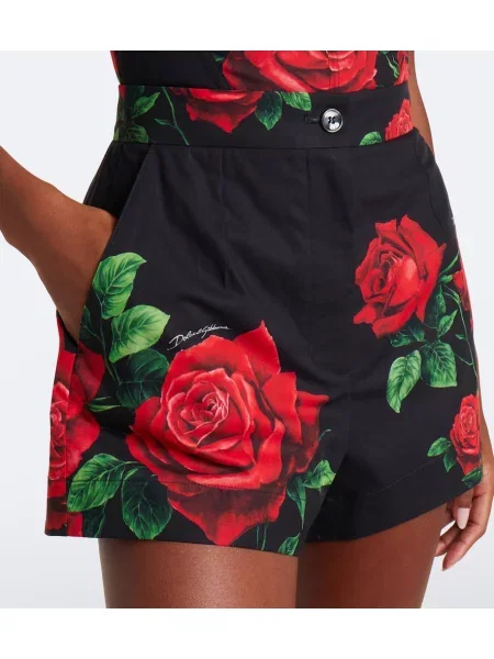 Gėlėtos šortai Dolce&gabbana juoda