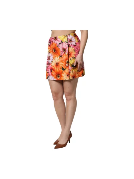 Spódnica mini Dolce And Gabbana w kwiatki w kształcie litery A